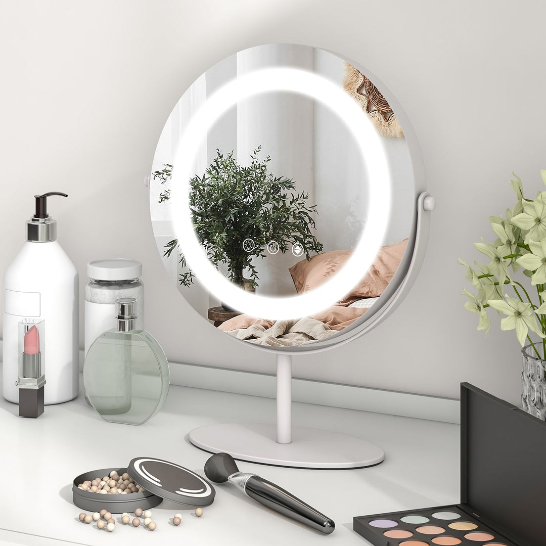 25 CM LED Lighted Makeup Vanity Mirror with Touch Screen