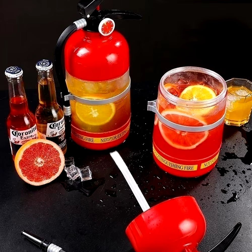 1.5L Beer Wine Drink Dispenser Creative Fire Extinguisher Shape Liquor Dispenser Wine Spirits Beer Beverage Party Bar Accessory - NovaNest