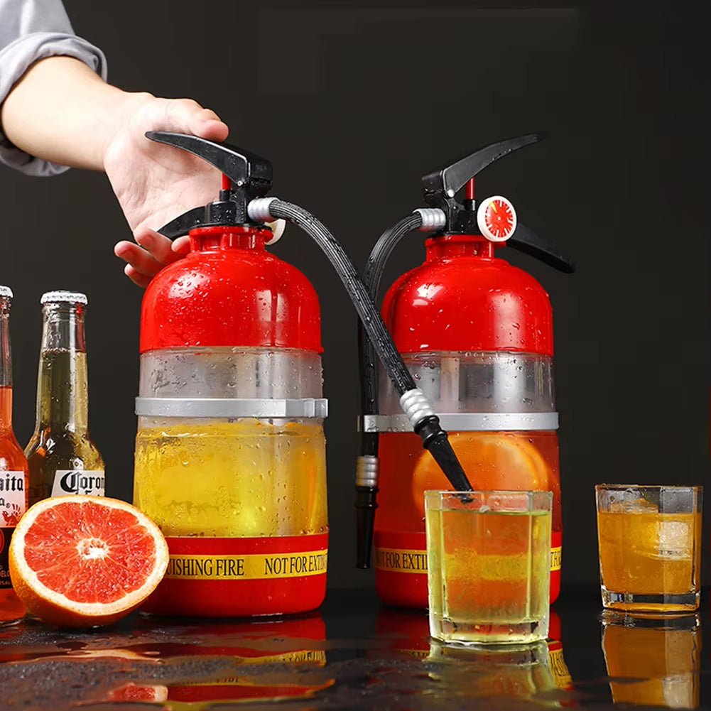 1.5L Beer Wine Drink Dispenser Creative Fire Extinguisher Shape Liquor Dispenser Wine Spirits Beer Beverage Party Bar Accessory - NovaNest