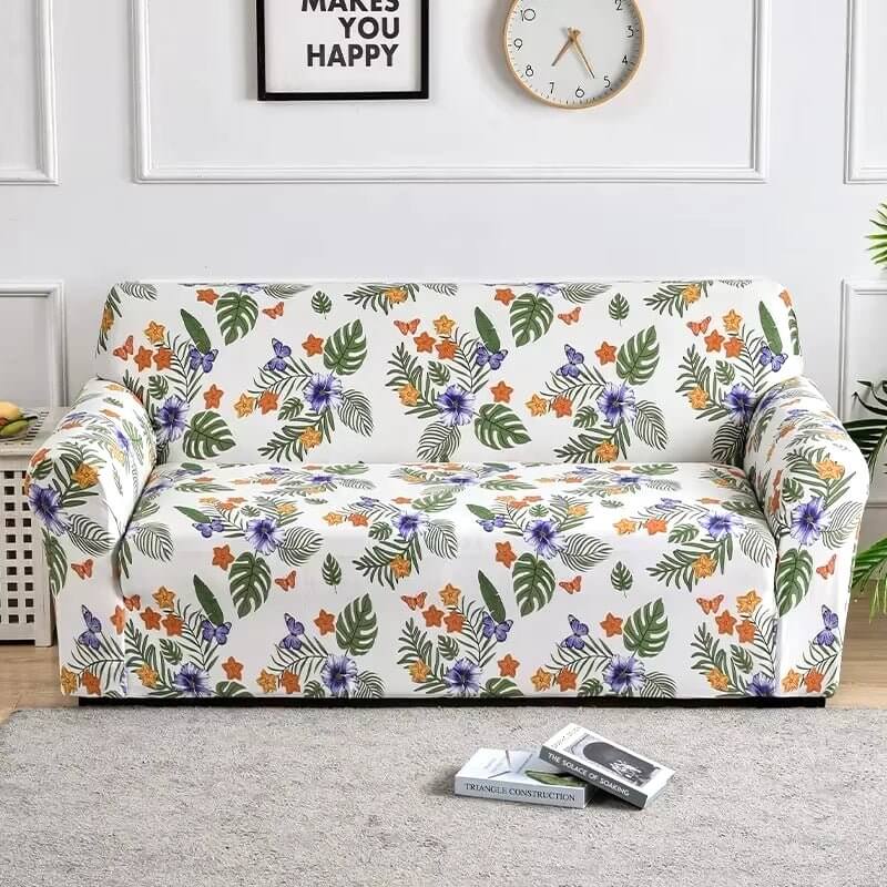 1Pc Flower Printed Elastic Sofa Cover Antidirty Spandex Sofa Cover Furniture Protector for Bedroom Office Living Room Home Decor - NovaNest