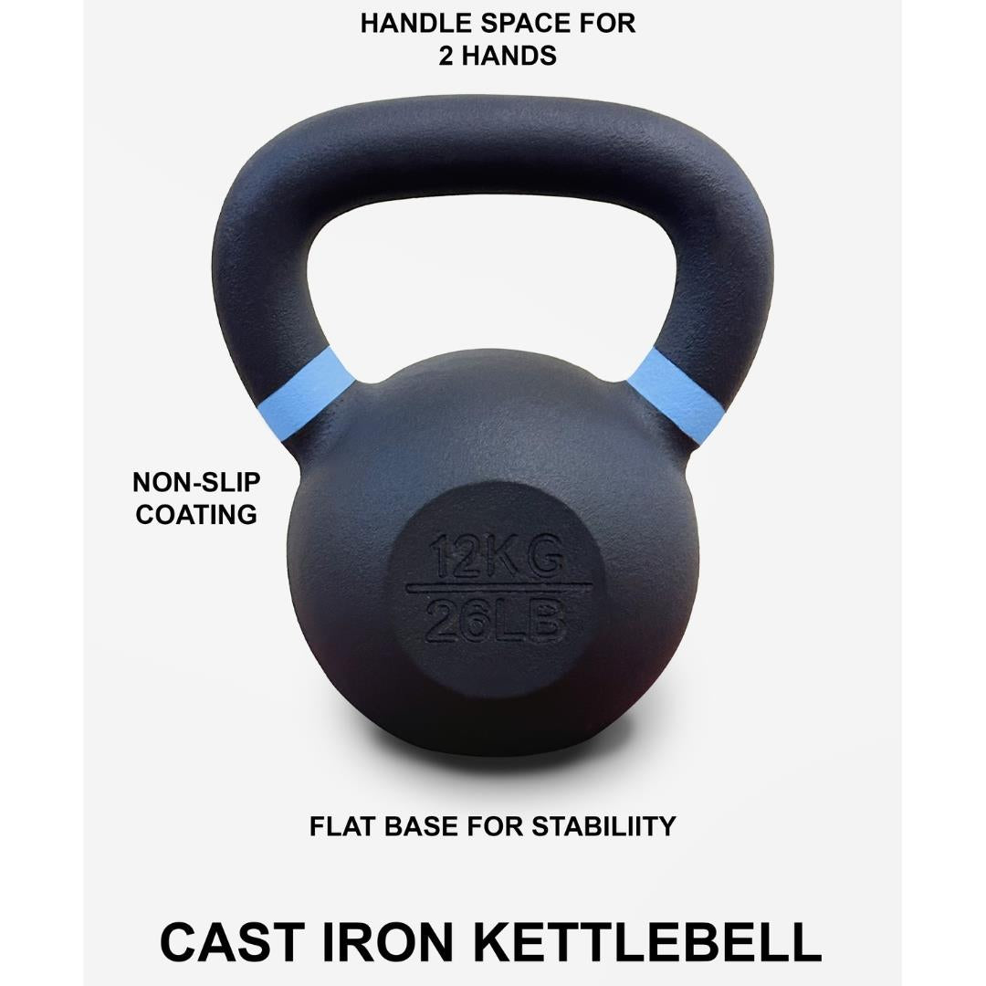 2 - 28Kg Kettlebells Cast Iron Neoprene Weights Fitness Exercise Workout Training - NovaNest