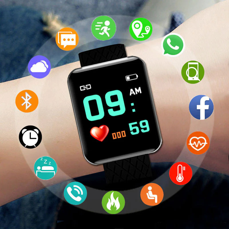 Digital Smart Sport Watch Men'S Watches Led Electronic Wristwatch Women Bluetooth Male Fitness Message Heart Rate Body Sleep Kid