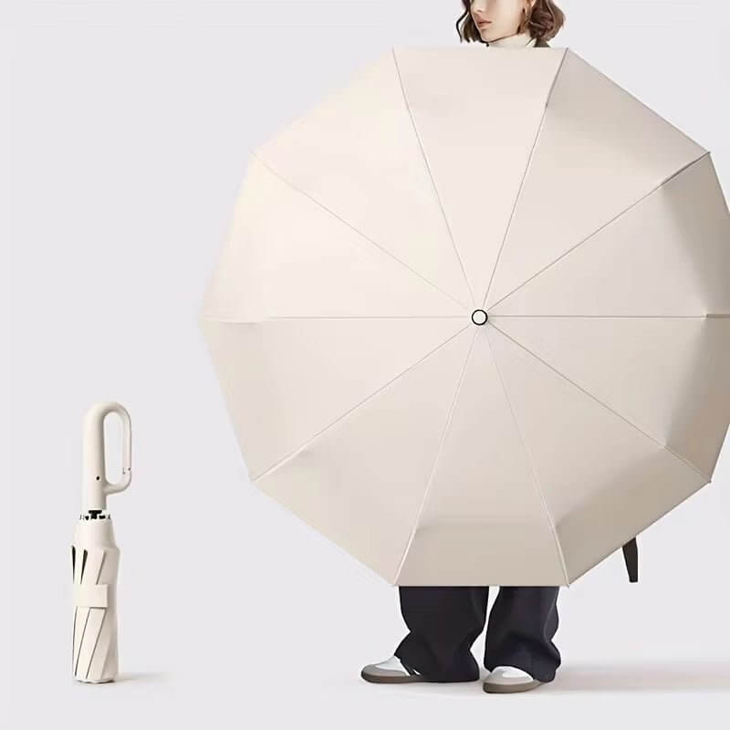 30 Bones Windproof Strong 105CM Reinforced Automatic Folding Umbrella for Men, Large Buckle Handle Wind and Water Resistant - NovaNest