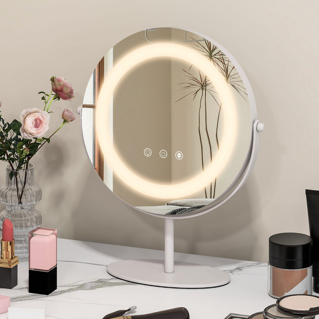 25 CM LED Lighted Makeup Vanity Mirror with Touch Screen