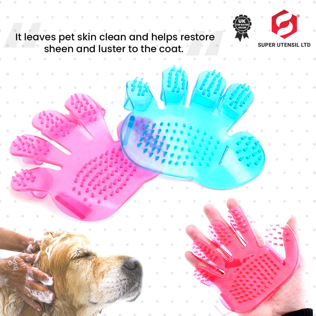 Dog Cat Bath Brush Comb Hair Rubber Glove Pet Puppy Hair Grooming Massage Mitt