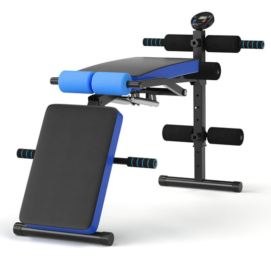 Multi Workout Weight Bench, Foldable, Adjustable with LCD