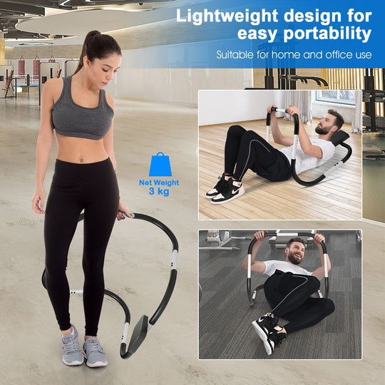 AB Abdominal Cruncher with Padded Headrest and Foam Handle