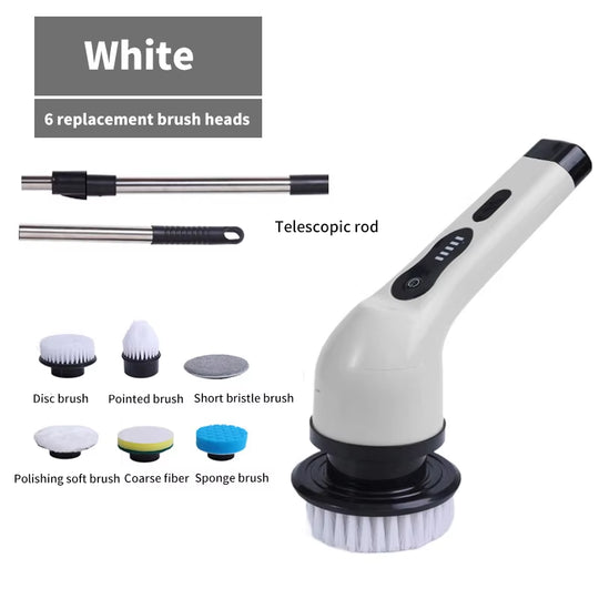 Electric Cleaning Brush Multifunctional Household USB Handheld Electric Spin Cleaning Brush Kitchen Bathroom Cleaning Tools