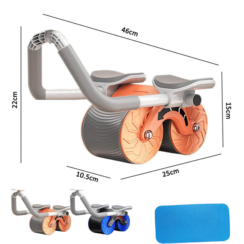 Abdominal Wheel Automatic Rebound Elbow Support Anti-Slip Fitness AB Roller Trai