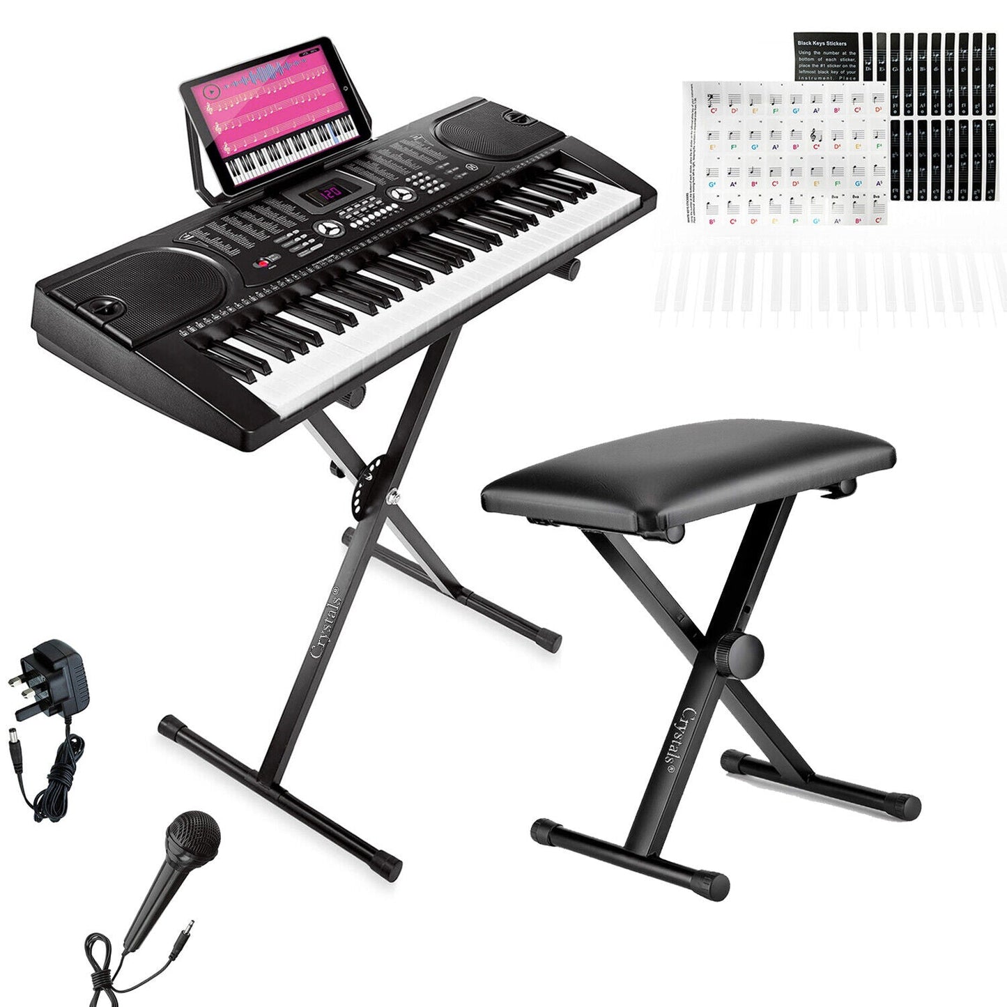 61Keys Electronic Keyboard Digital Piano Instrument,Mic - NovaNest