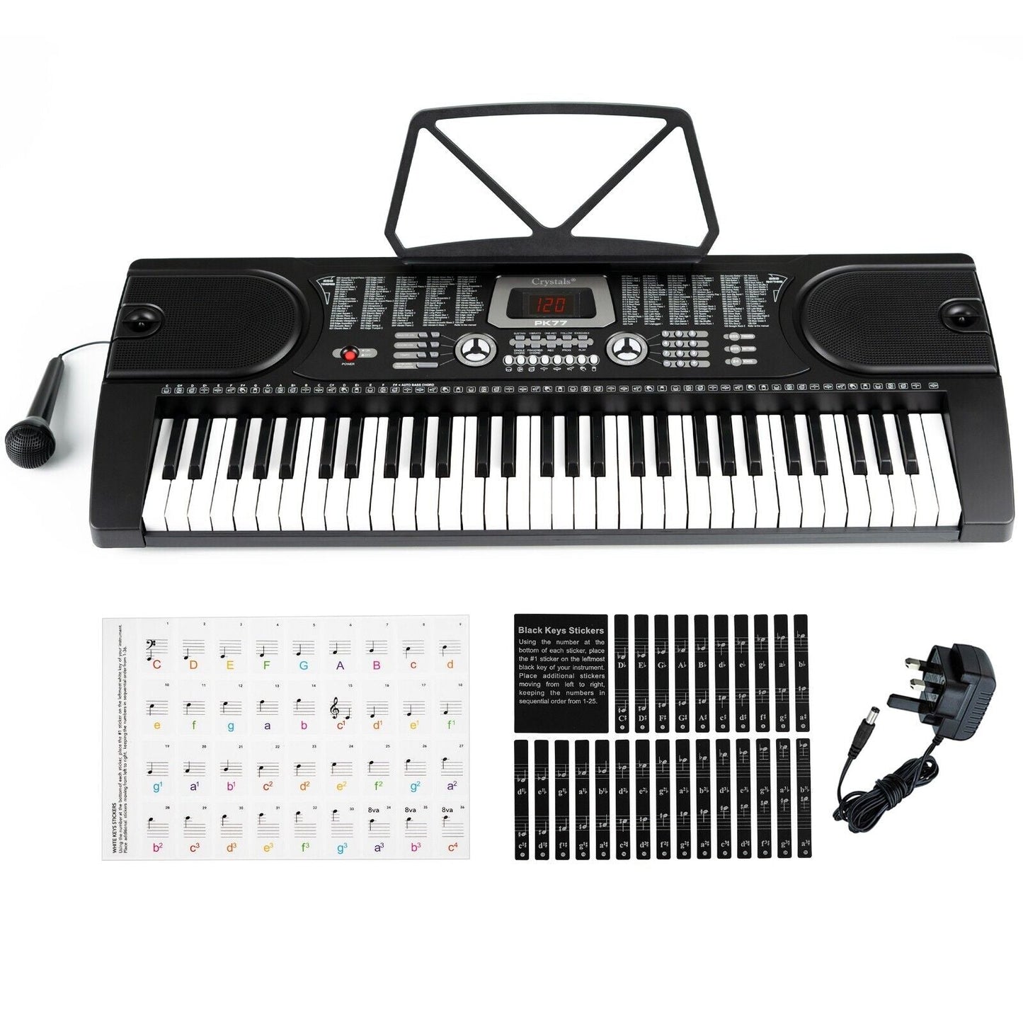 61Keys Electronic Keyboard Digital Piano Instrument,Mic - NovaNest