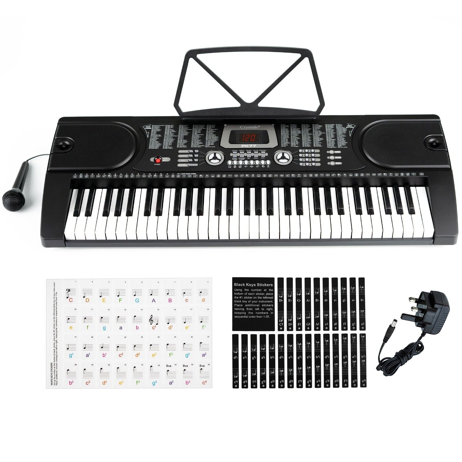 61Keys Electronic Keyboard Digital Piano Instrument,Mic - NovaNest