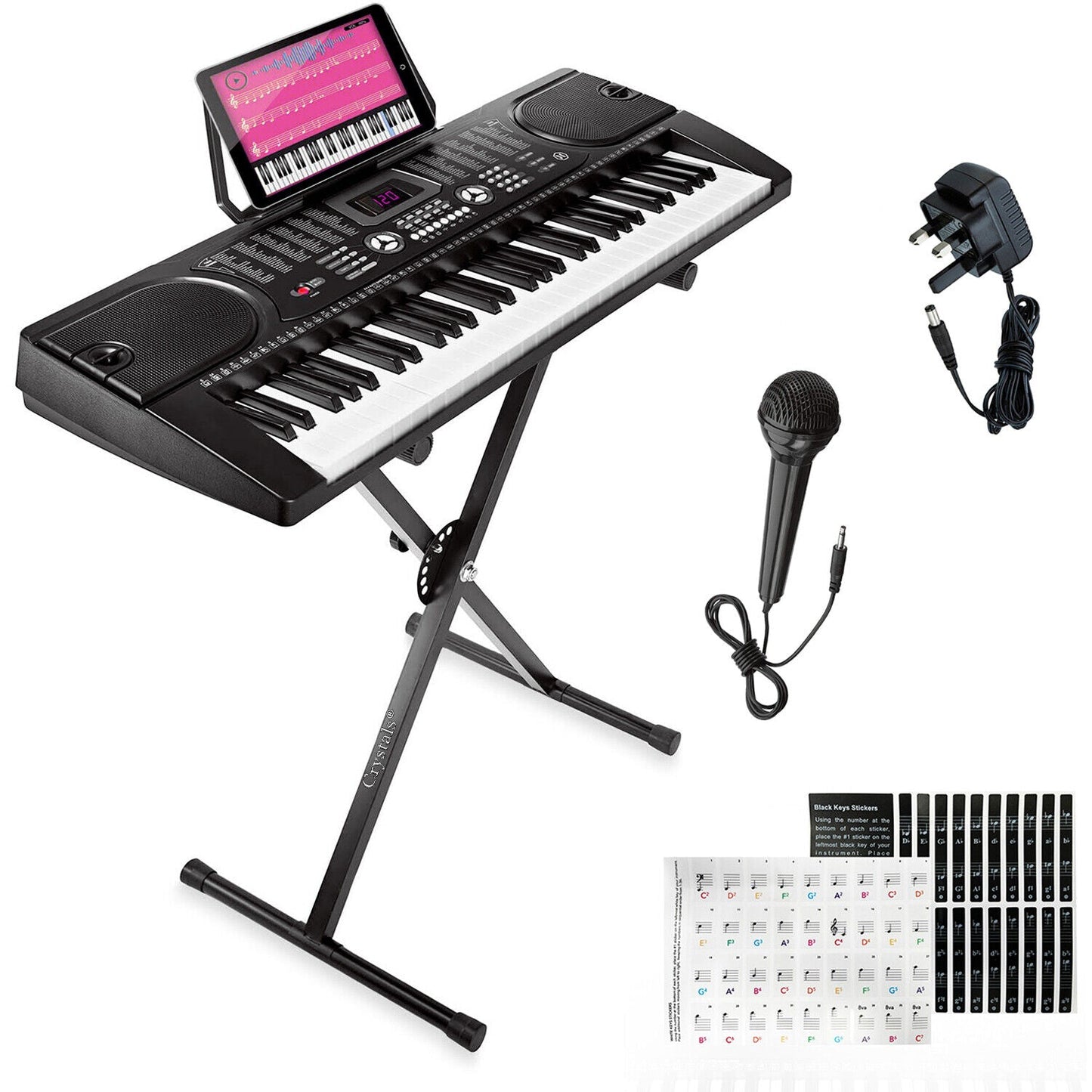 61Keys Electronic Keyboard Digital Piano Instrument,Mic - NovaNest