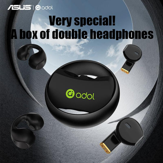 ASUS J11 Wireless Headphones, Including In-Ear Type and Clip-On Ear,Type-C Charging, Electronic Audio &Video Product