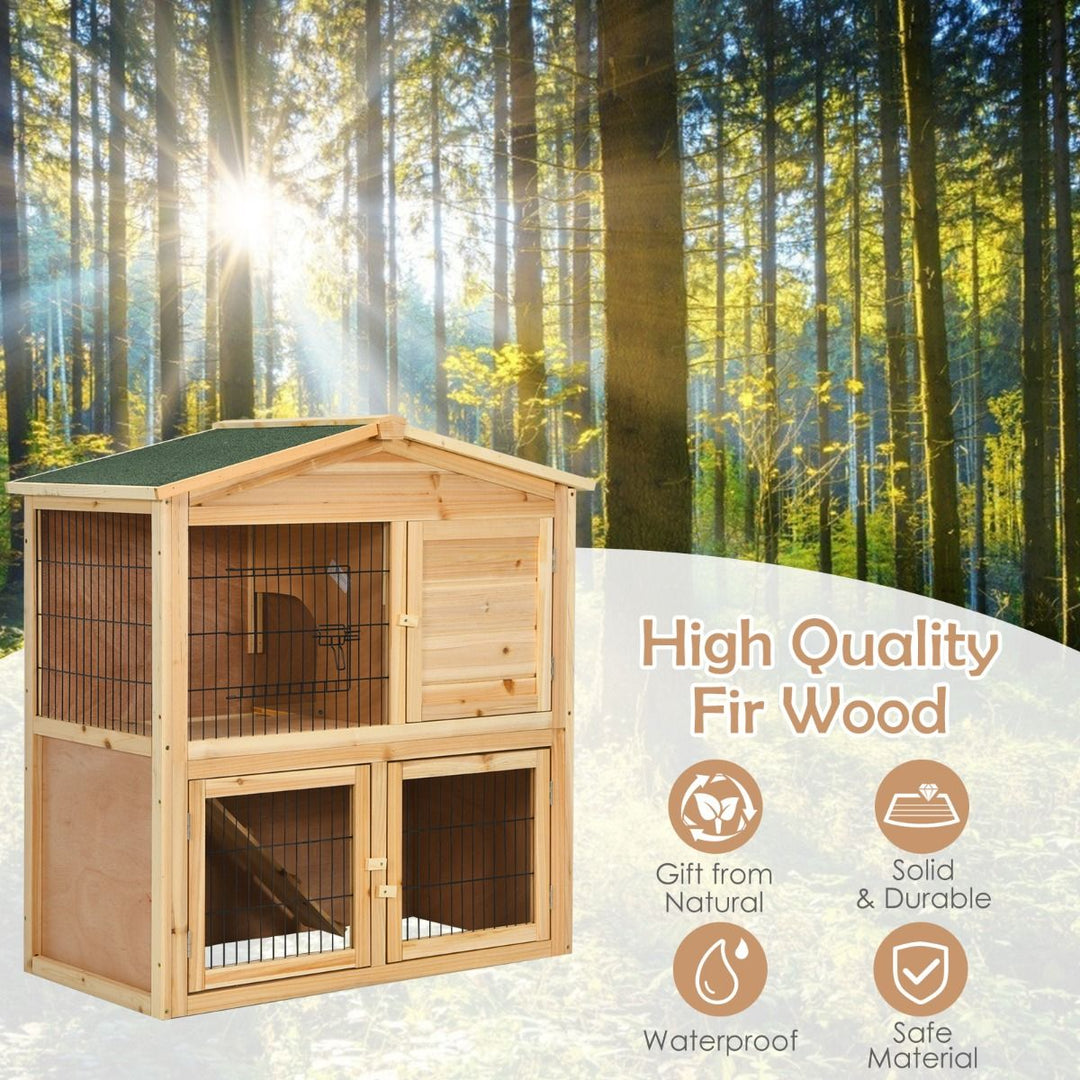 Large Bunny Rabbit Cage with Waterproof Roof