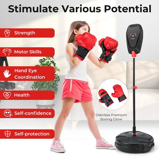 Inflation-Free Boxing Set with Punching Bag Boxing Gloves