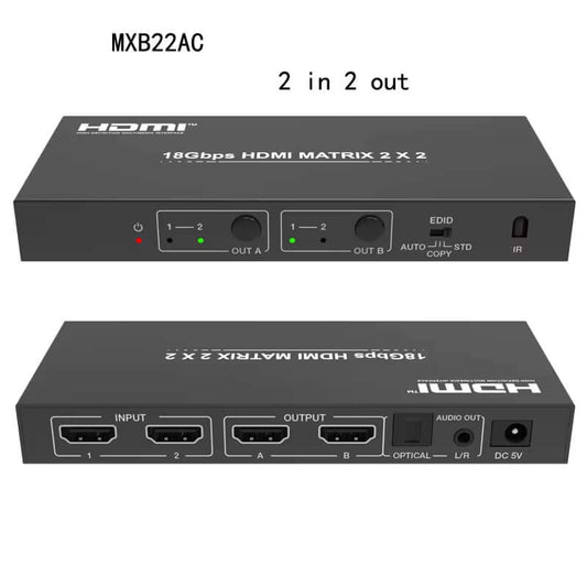 4In 4Out Hdmi-Compatible Splitter Audio Extractor Game Live Screen Splitter HDR Hdmi-Compatible Matrix Switcher Video Converter