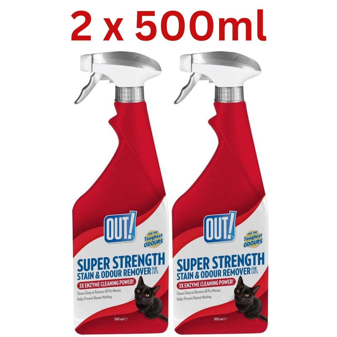 Pet Stain Odour Remover Super Strength Enzyme Cleaner Smell Nuetraliser 2X 500Ml