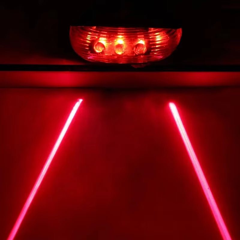 Bicycle Bike LED Lights 2 Lasers 5 LED Waterproof Cycling Taillight Safety Warning Taillight MTB Bike Rear Tail Lights - NovaNest