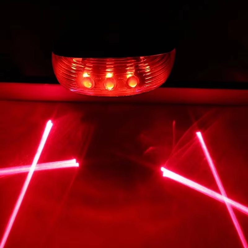 Bicycle Bike LED Lights 2 Lasers 5 LED Waterproof Cycling Taillight Safety Warning Taillight MTB Bike Rear Tail Lights - NovaNest