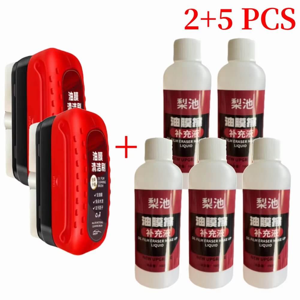 Car Glass Oil Film Remover Automotive Glass Sponge Cleaning Brush Front Inner Windshield Glass Oil Film Cleaner for Car Cleaning - NovaNest