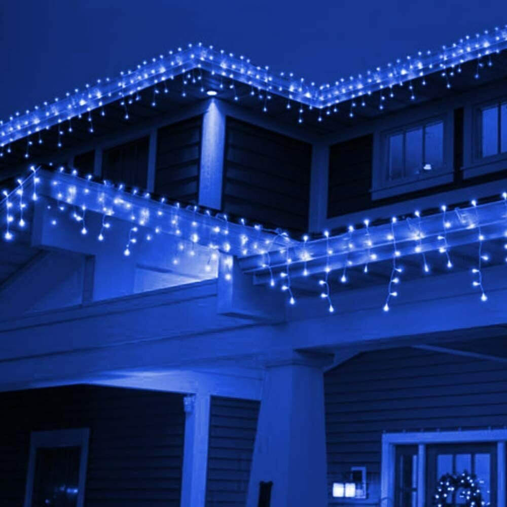 CHRISTMAS LED WHITE SNOWING ICICLE BRIGHT PARTY WEDDING XMAS OUTDOOR LIGHTS - NovaNest