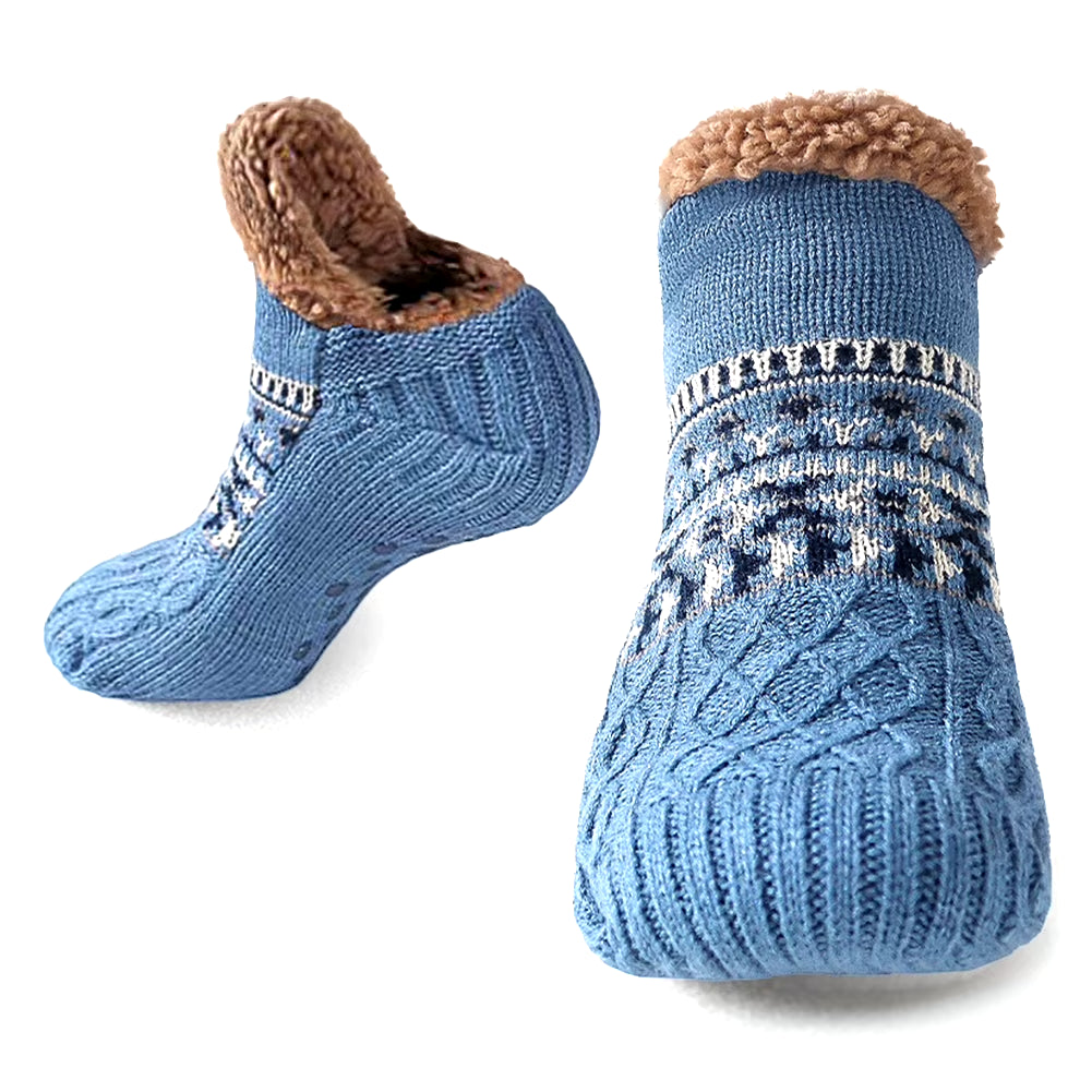 Indoor Winter Floor Socks Women Men Slippers Socks Home Bedroom Sleeping Socks Non-Slip Knitted Fleece Warm Carpet Couple Socks