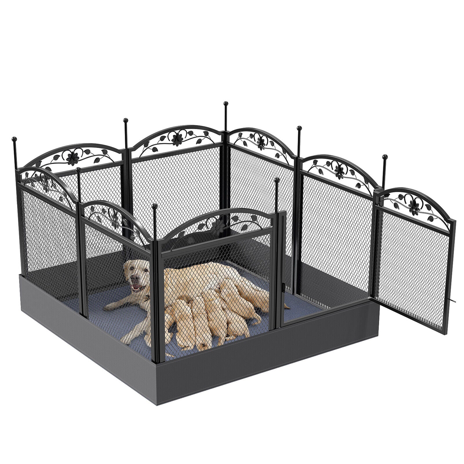 Bingopaw Heavy Duty Dog Playpen Puppy Run Enclosured Whelping Cage Fertility Mat