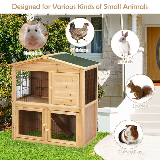 Large Bunny Rabbit Cage with Waterproof Roof