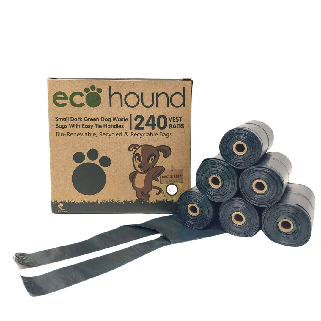 Ecohound - 240 SMALL - Dog Poop Bags with Handles - Eco-Friendly Dog Waste Bags