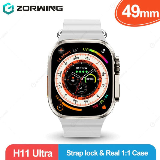 H11 Ultra Smart Watch Men 49Mm GPS NFC Smartwatch Titanium Alloy 173 Sport Mode Fitness Watch for Android IOS with Strap Lock - NovaNest