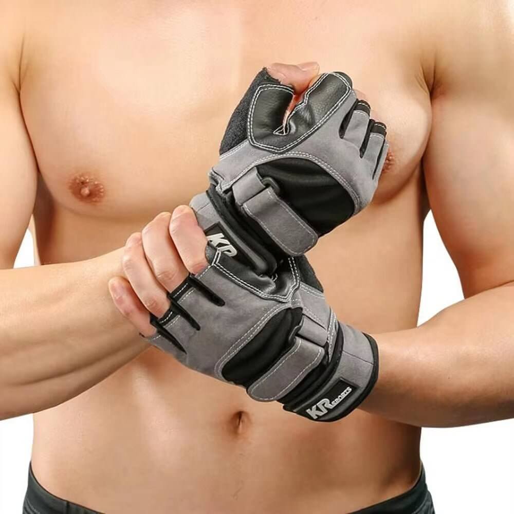 Half Finger Weight Lifting Gloves Men Women Sports Fitness Workout Exercise Training Dumbells Wrist Support Weightlifting Glove - NovaNest