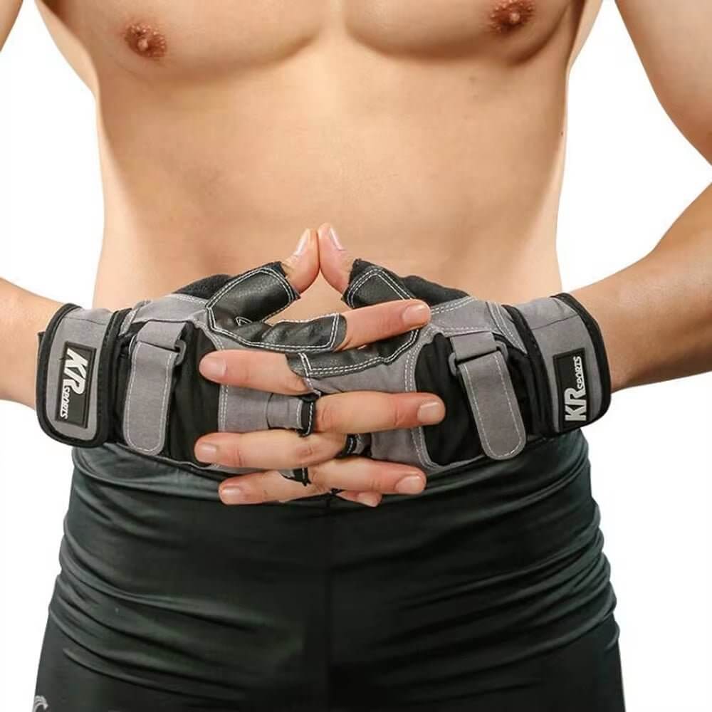 Half Finger Weight Lifting Gloves Men Women Sports Fitness Workout Exercise Training Dumbells Wrist Support Weightlifting Glove - NovaNest