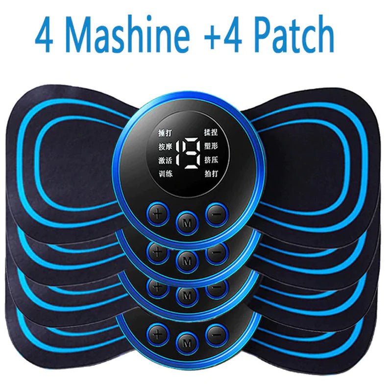 LCD Display EMS Neck Stretcher Electric Massager 8 Mode Cervical Massage Patch Pulse Muscle Stimulator Portable Relief Pain - NovaNest