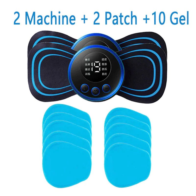 LCD Display EMS Neck Stretcher Electric Massager 8 Mode Cervical Massage Patch Pulse Muscle Stimulator Portable Relief Pain - NovaNest