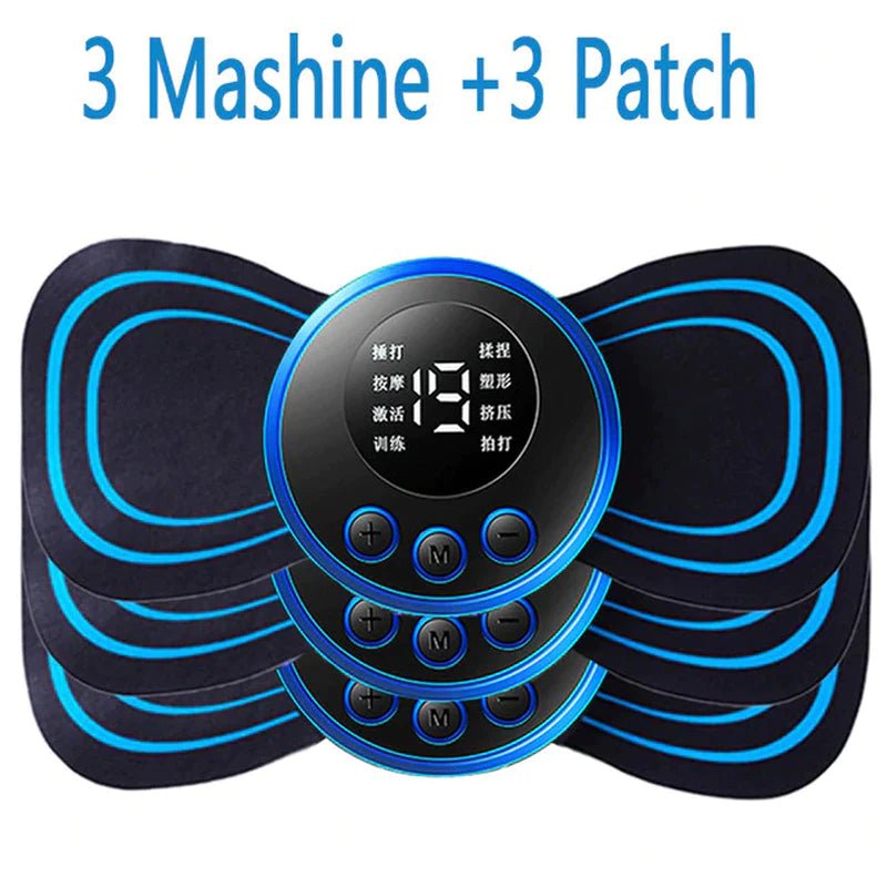 LCD Display EMS Neck Stretcher Electric Massager 8 Mode Cervical Massage Patch Pulse Muscle Stimulator Portable Relief Pain - NovaNest