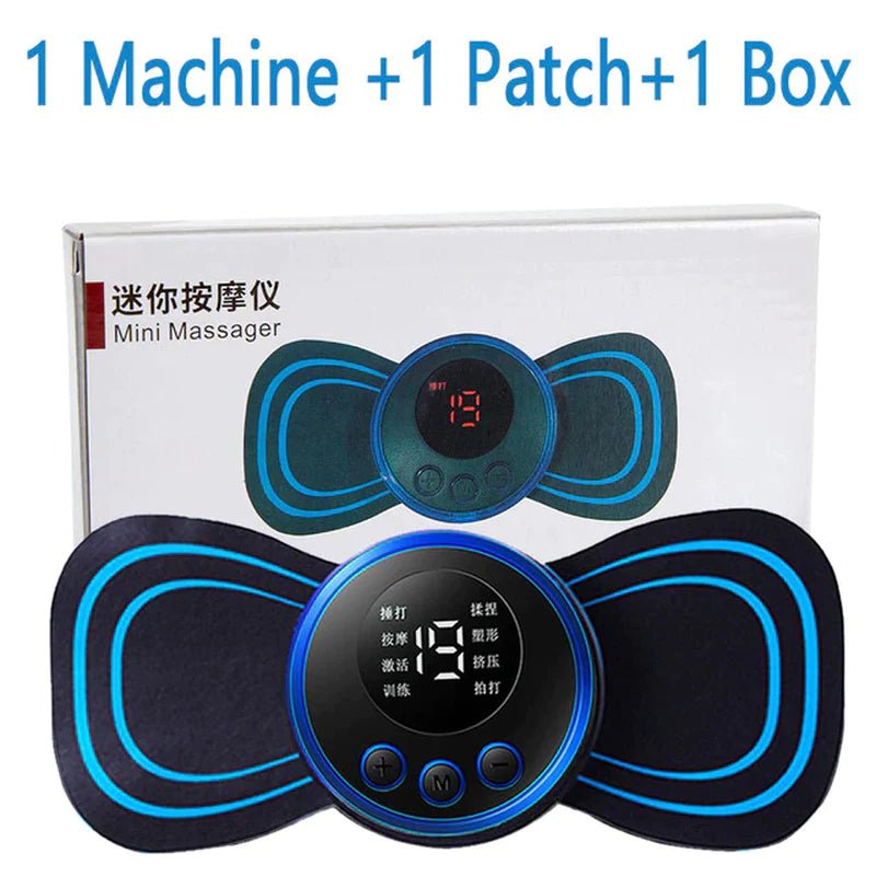 LCD Display EMS Neck Stretcher Electric Massager 8 Mode Cervical Massage Patch Pulse Muscle Stimulator Portable Relief Pain - NovaNest