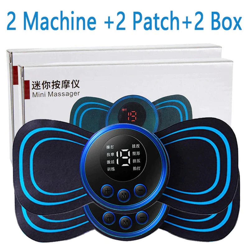 LCD Display EMS Neck Stretcher Electric Massager 8 Mode Cervical Massage Patch Pulse Muscle Stimulator Portable Relief Pain - NovaNest