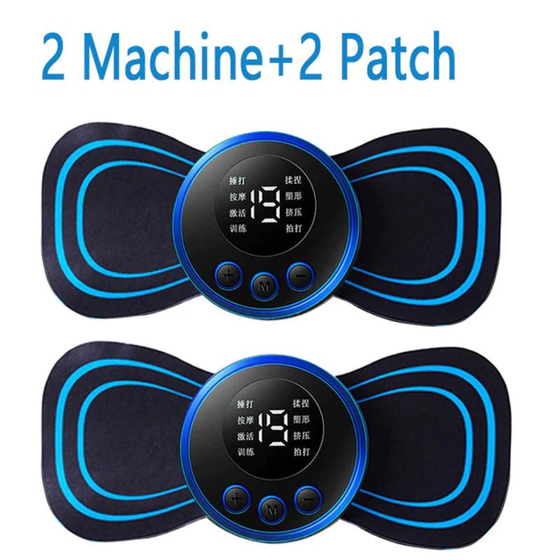 LCD Display EMS Neck Stretcher Electric Massager 8 Mode Cervical Massage Patch Pulse Muscle Stimulator Portable Relief Pain - NovaNest