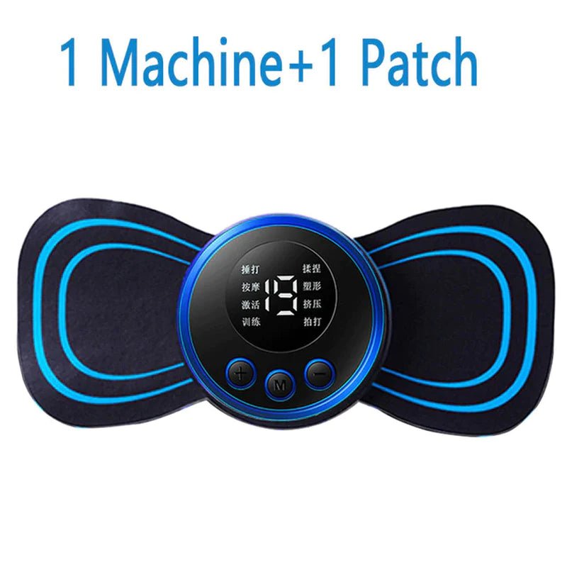 LCD Display EMS Neck Stretcher Electric Massager 8 Mode Cervical Massage Patch Pulse Muscle Stimulator Portable Relief Pain - NovaNest