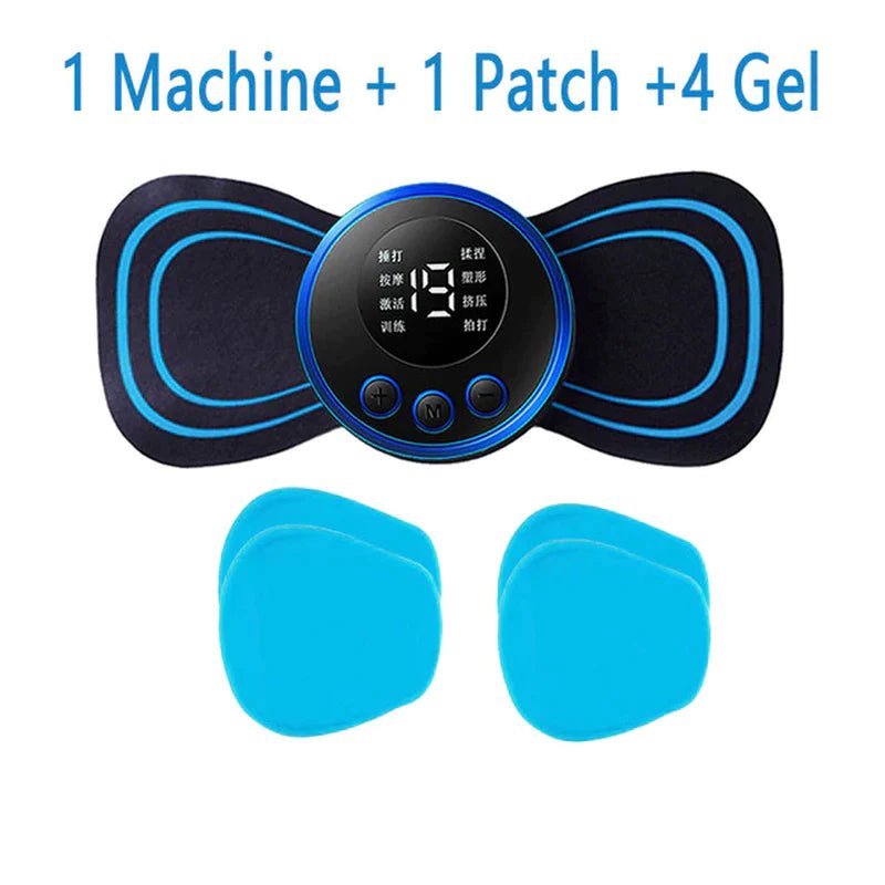 LCD Display EMS Neck Stretcher Electric Massager 8 Mode Cervical Massage Patch Pulse Muscle Stimulator Portable Relief Pain - NovaNest