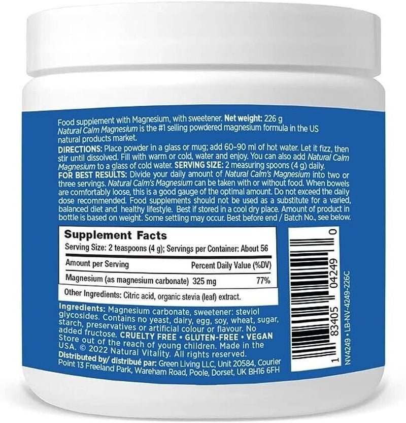 Natural Vitality Calm Magnesium Drink Mix | Original Flavour | 226 G (8 Oz) - NovaNest