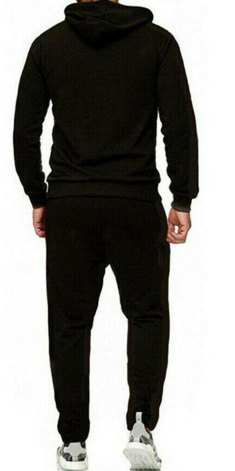 New Mens Pullover Tracksuit Hoodie Jogging Bottoms Set Stretch Sweater Jogger - NovaNest