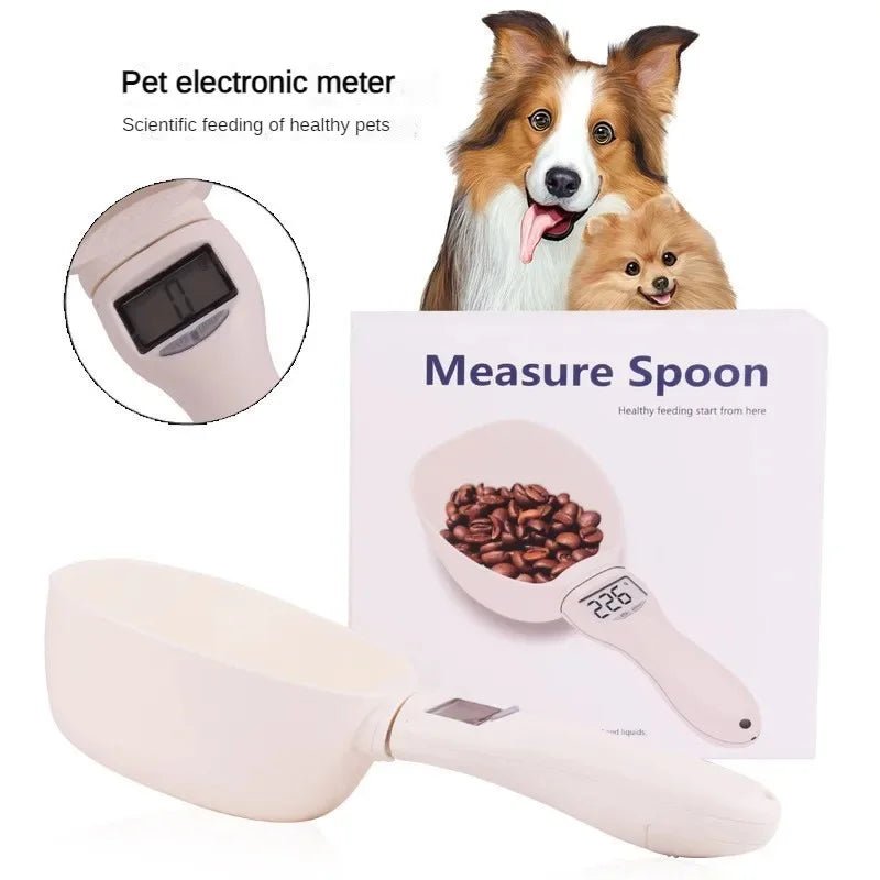 Pet Food Measuring Scoop Electronic Dog Cat Food Measuring Cup Digital Spoon Scale Kitchen Food Scale with LED Display - NovaNest