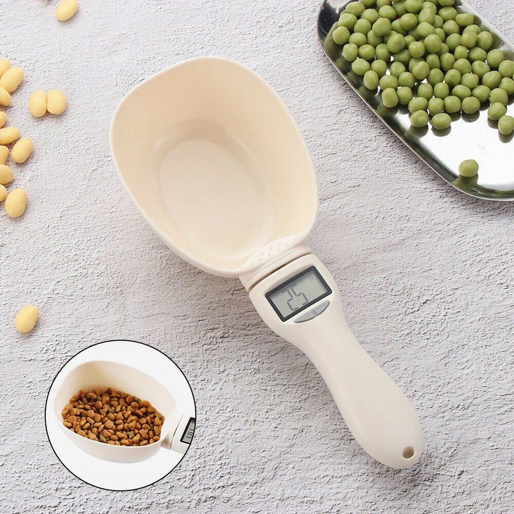 Pet Food Measuring Scoop Electronic Dog Cat Food Measuring Cup Digital Spoon Scale Kitchen Food Scale with LED Display - NovaNest