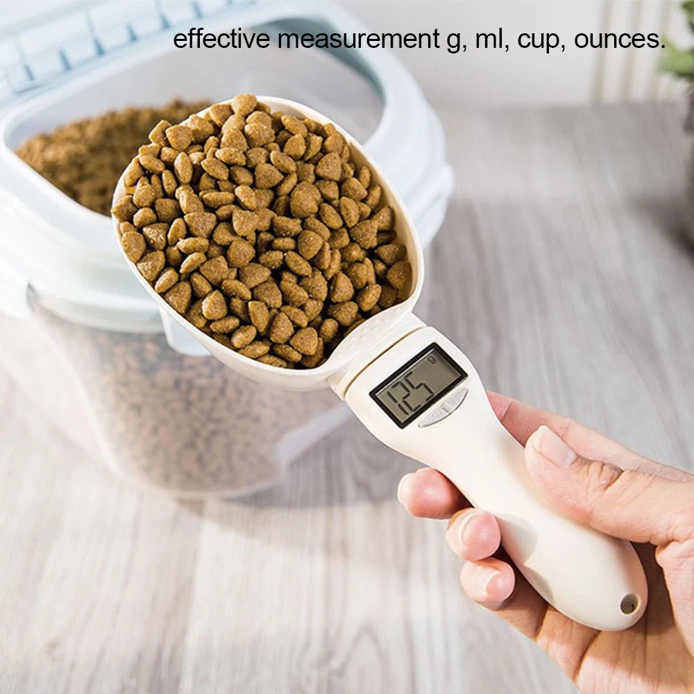 Pet Food Measuring Scoop Electronic Dog Cat Food Measuring Cup Digital Spoon Scale Kitchen Food Scale with LED Display - NovaNest