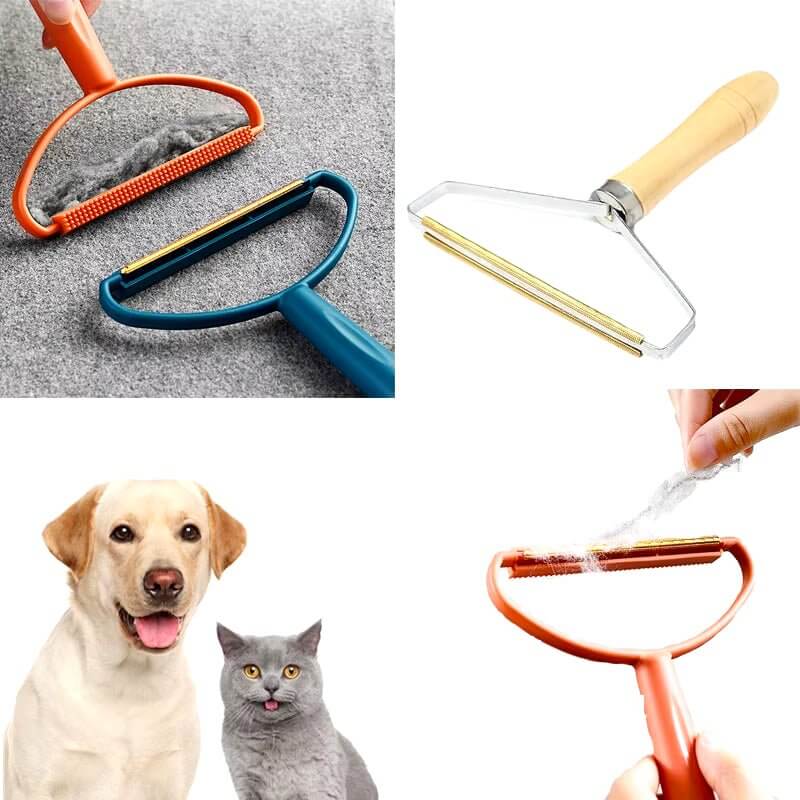 Pet Hair Remover Portable Manual Scraper Lint Cleaner Sticky Brush Cat Hair Removal Brush Hair Removal Tool Cat Accessories - NovaNest