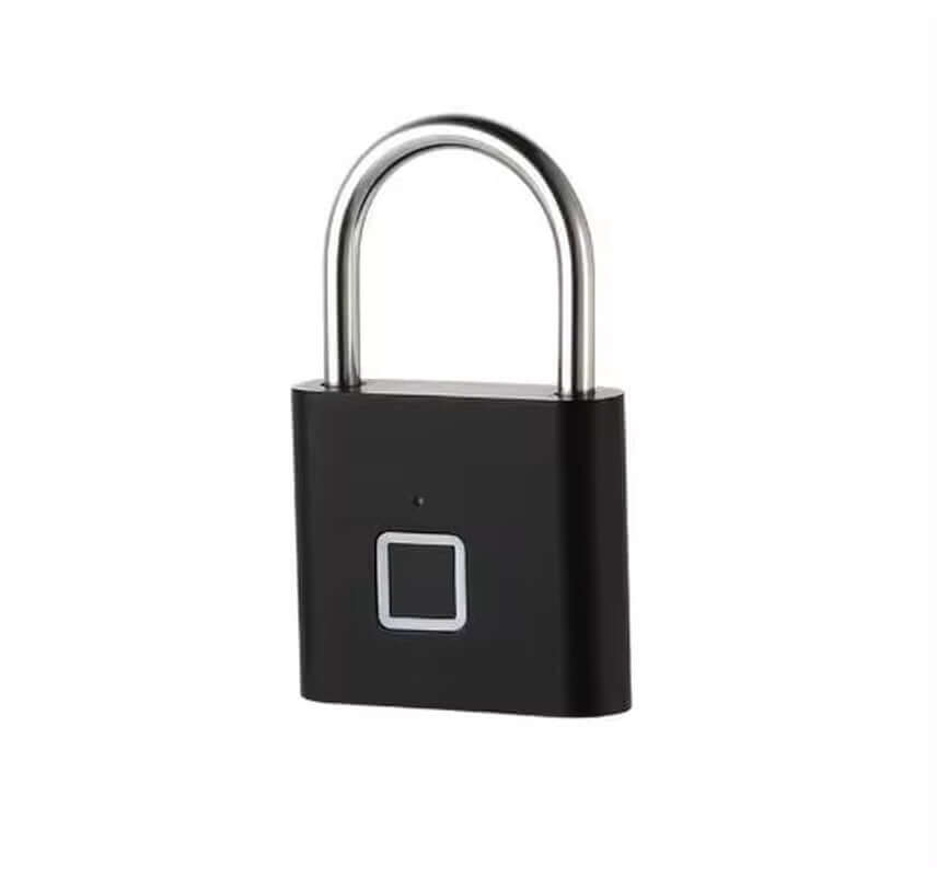 Portable Fingerprint Padlock USB Rechargeable Lithium Battery Waterproof Durable Zinc Alloy Lockbody - NovaNest