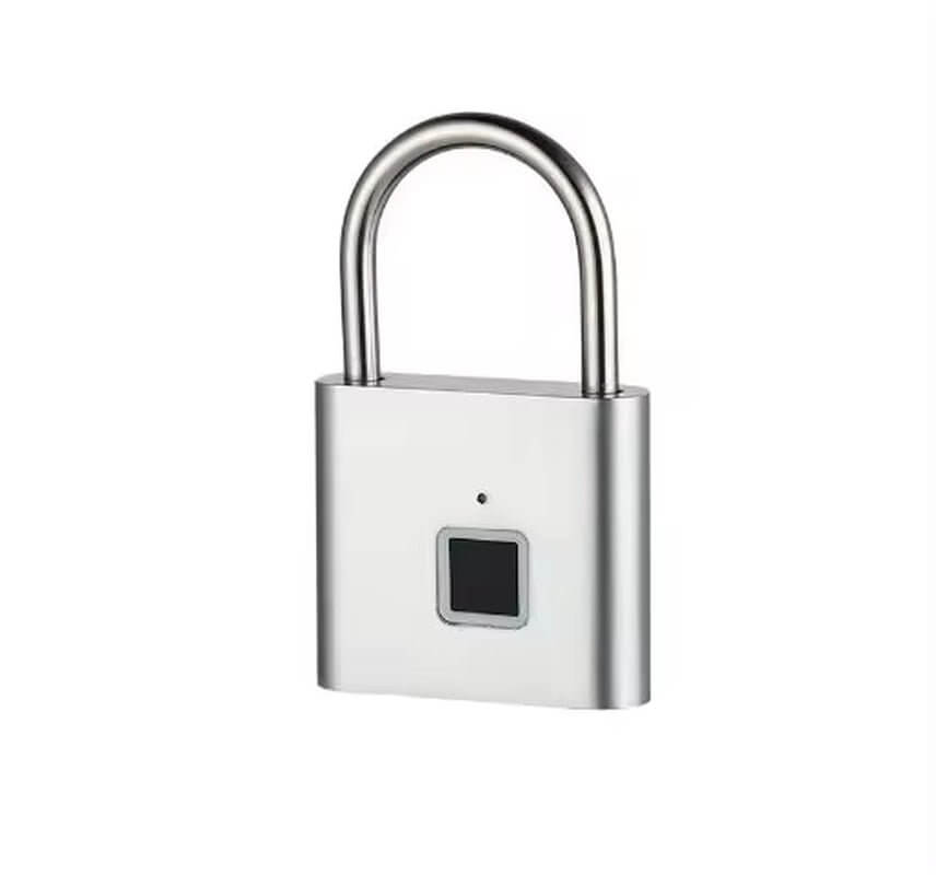 Portable Fingerprint Padlock USB Rechargeable Lithium Battery Waterproof Durable Zinc Alloy Lockbody - NovaNest