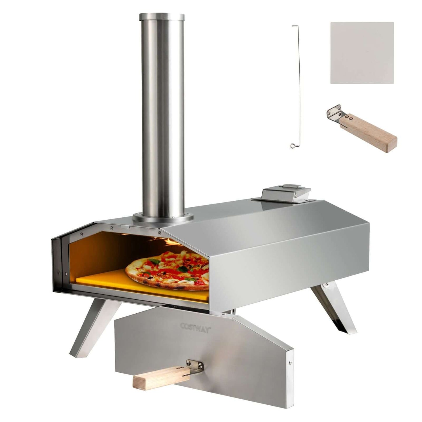 Portable Outdoor Stainless Steel Pizza Oven for Camping Picnic - NovaNest